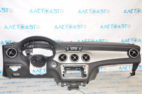 Torpedo front panel without AIRBAG Mercedes CLA 14-19 black with gray insert