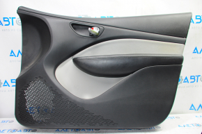 Door trim card front right Dodge Dart 13-15 black with light gray insert cloth, armrest leather, dry cleanable, tear