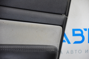 Door trim card front right Dodge Dart 13-15 black with light gray insert cloth, armrest leather, dry cleanable, tear