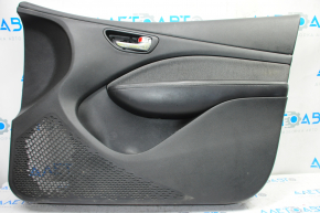 Door trim card front right Dodge Dart 13-15 black with dark gray insert cloth, armrest leather