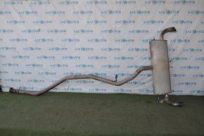 Muffler rear part barrel BMW X5 E70 07-13 3.0 under round chrome tips, with damper