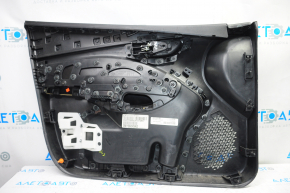 Door trim card front right Dodge Dart 13-15 black with insert black mesh cloth, armrest leather, scratches, bumps