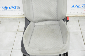 Passenger seat VW Tiguan 18-21 without airbag, mechanical, cloth gray, under chemical