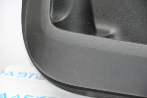 Door trim card front right Chevrolet Equinox 12-15 black with black insert leather, armrest leather, red stitching, scratches