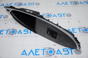 Front right window lift control Chevrolet Malibu 16-23 black, with gray trim, chrome molding