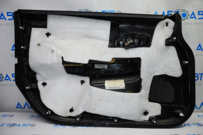 Door trim card front right Chrysler 200 11-14 black with black insert cloth, armrest leather, scratches, for dry cleaning