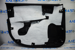 Door trim card front right Dodge Journey 11-18 black with black insert leather, armrest leather, black stitching, scratches, bumps
