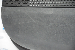 Door trim card front right Dodge Journey 11-18 black with black insert leather, armrest leather, black stitching, scratches, bumps