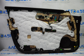 Door trim card front right Cadillac ATS 13- brown with gray insert leather, armrest leather, molding under wood gloss, BOSE, butts
