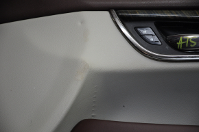 Door trim card front right Cadillac ATS 13- brown with gray insert leather, armrest leather, molding under wood gloss, BOSE, butts