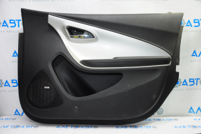 Door trim card front right Chevrolet Volt 11-15 black with silver insert, armrest leather, BOSE, scratches