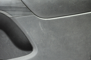 Door trim card front right Jeep Cherokee KL 14-18 black with black insert cloth, armrest leather, scratches