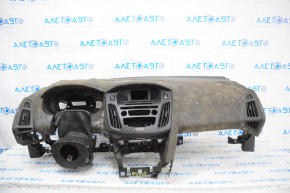 Torpedo front panel without AIRBAG Ford Focus mk3 15-18 rest, glove compartment bar is broken, for dry cleaning