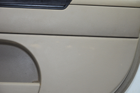 Door trim card front right Jeep Patriot 11-17 beige with beige insert leather, rubber armrest, creases