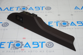 Rear left window lift control Cadillac ATS 13-18 black, with brown matte trim