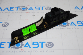 Rear left window lift control Cadillac ATS 13-18 black, with brown matte trim