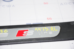 Door sill trim outer rear left Audi A4 B8 08-16 sedan chrome S line, broken fastener, scratches