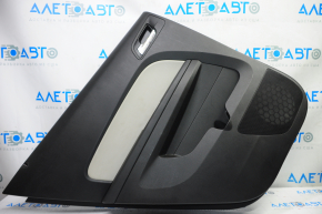 Door trim card rear left Chevrolet Equinox 10-17 black with gray insert leather, armrest rubber