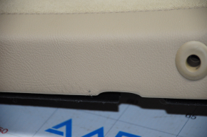 Door trim card rear left Cadillac CTS 14- brown with beige insert leather, armrest leather, upper insert suede, molding under wood gloss, backlight, pokes, tears