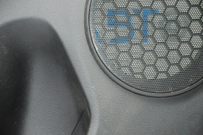 Door trim card rear left Chevrolet Cruze 11-16 black with gray insert leather, armrest plastic, scratches