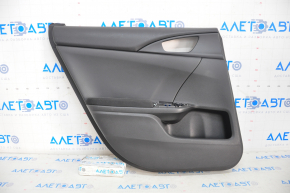 Rear left door panel for Honda Civic X FC 16-21 4D, black cloth with black insert