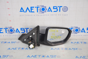 Side mirror right Honda Civic X FC 16-16 11 pins, heated, camera, silver