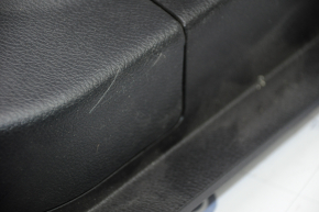 Door trim card rear left Chrysler 200 11-14 black with black insert cloth, armrest leather, scratches