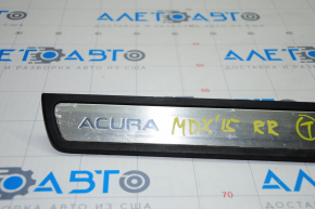 Door sill trim rear right outer Acura MDX 14-20 chrome, chrome peel, scratches