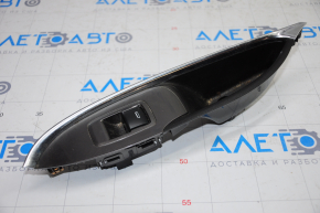 Rear left window lift control Chevrolet Malibu 16-23 black, with gray trim, chrome molding