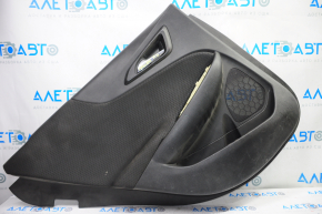 Door trim card rear left Chevrolet Malibu 16-25 black with black insert cloth, scratches