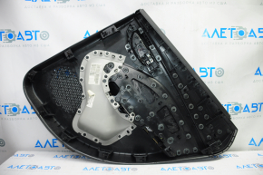Door trim card rear left Dodge Dart 13-15 black with light gray insert cloth, armrest leather, scratches