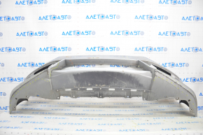 Front bumper bare Honda Civic X FC 16-19 silver, pressed, tear, scratches