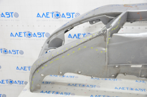 Front bumper bare Honda Civic X FC 16-19 silver, pressed, tear, scratches