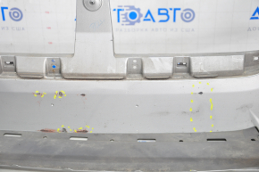 Front bumper bare Honda Civic X FC 16-19 silver, pressed, tear, scratches
