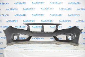 Front bumper bare Honda Civic X FC 16-19 silver, pressed, tear, scratches