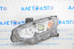 Headlight front left bare Honda Civic X FC 16-19 halogen, sand