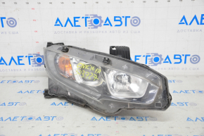 Headlight front right bare Honda Civic X FC 16-19 halogen, sand