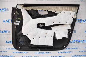 Door trim card front left Nissan Rogue 14-16 black, dark insert, worn