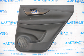 Door trim card rear right Nissan Rogue 14-16 black, dark insert