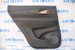 Door trim card rear left Nissan Rogue 14-16 black, dark insert