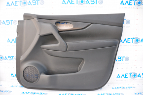 Door trim card front right Nissan Rogue 14-16 black, dark insert, dents on top