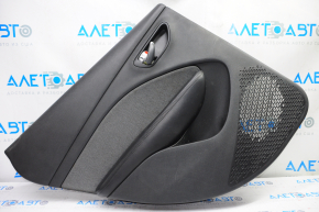 Door trim card rear left Dodge Dart 13-15 black with dark gray insert cloth, armrest leather, scratches