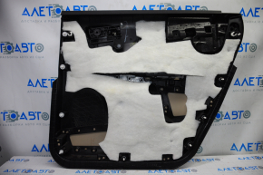 Door trim card rear left Dodge Journey 11-19 black with light beige insert leather, armrest leather, beige stitching