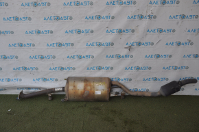 Muffler rear part with barrel Lexus RX350 10-15 rusty, dents, sawed off mount