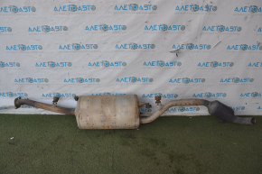 Muffler rear part with barrel Lexus RX350 10-15 rusty, dents, sawed off mount