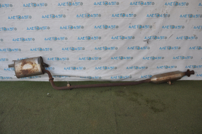 Exhaust line middle part with barrel Toyota Camry v40 2.4, hybrid rusty, nuts stuck, dents