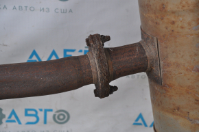 Exhaust line with barrel without catalytic converter Toyota Sienna 11-16 3.5 FWD rusty, nuts stuck, dents