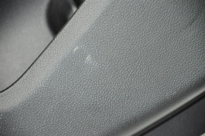 Door trim card rear left Jeep Cherokee KL 14-18 black with black insert leather, armrest leather, scratches, tears