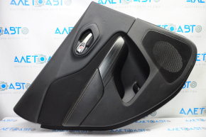 Door trim card rear left Jeep Cherokee KL 14-18 black with black insert cloth, armrest leather, butts