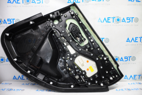 Door trim card rear left Jeep Cherokee KL 14-18 black with black insert cloth, armrest leather, butts